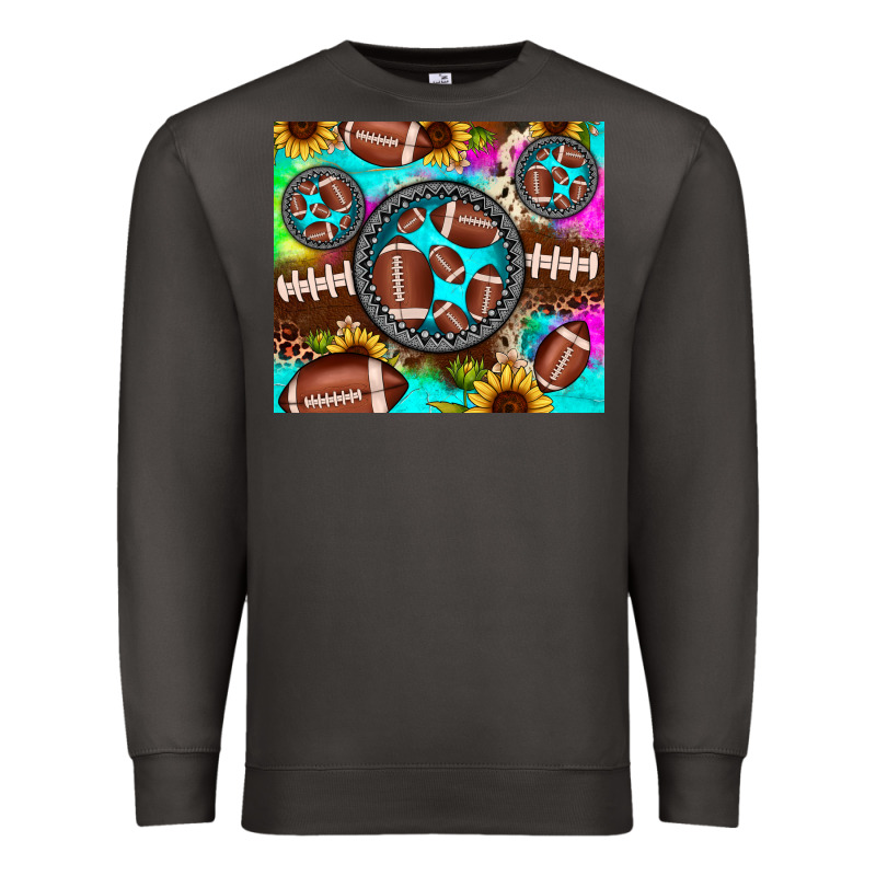 Football Tie Dye Gemstone Sunflower Premium Sweatshirt by JahusDesignShop | Teevron
