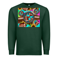 Sports Green football tie dye gemstone sunflower Premium Sweatshirt - JahusDesignShop