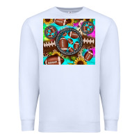 White football tie dye gemstone sunflower Premium Sweatshirt - JahusDesignShop