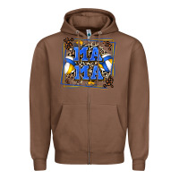 Chestnut volleyball mama with leopard Zipper Hoodie - Zillion Design Studio