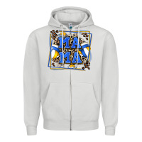 Dove Grey volleyball mama with leopard Zipper Hoodie - Zillion Design Studio