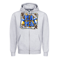 Heather Grey volleyball mama with leopard Zipper Hoodie - Zillion Design Studio