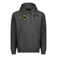 Charcoal Heather poppy cowhide sunflower Premium Hoodie - Jasminsmagicworld