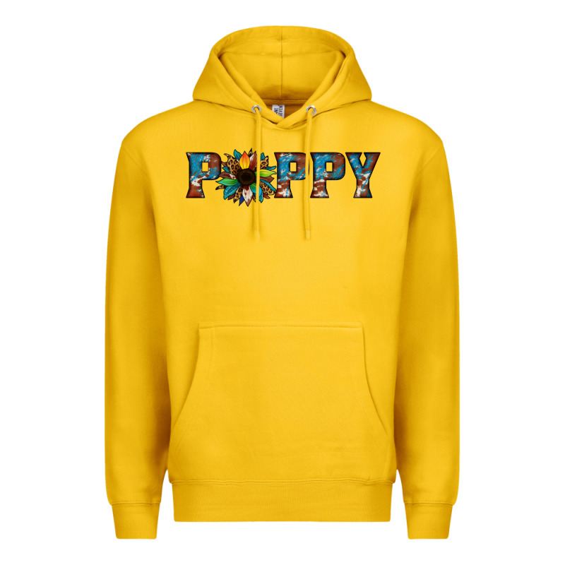 Poppy Cowhide Sunflower Premium Hoodie by Jasminsmagicworld | Teevron