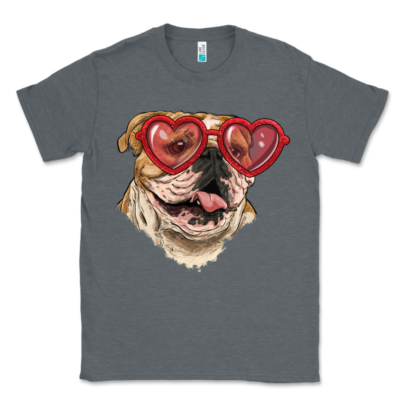 English Bulldog With Love Glass Classic Tee by RanaPortraitStore | Teevron