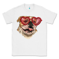 White english bulldog with love glass Classic Tee - RanaPortraitStore