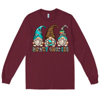 Burgundy howdy gnomies Long Sleeve Tee - Zillion Design Studio