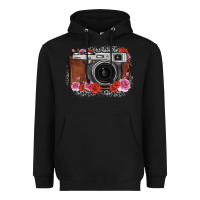 Black rose grey leopard vintage camera Heavyweight Hoodie - FaDigitalArtStudio