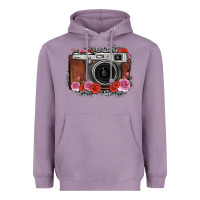 Lavender rose grey leopard vintage camera Heavyweight Hoodie - FaDigitalArtStudio