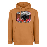 Meerkat rose grey leopard vintage camera Heavyweight Hoodie - FaDigitalArtStudio