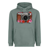 Sage rose grey leopard vintage camera Heavyweight Hoodie - FaDigitalArtStudio