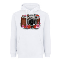 White rose grey leopard vintage camera Heavyweight Hoodie - FaDigitalArtStudio