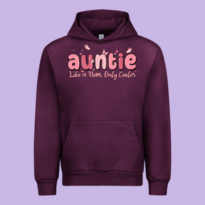 Auntie Like A Mom Only Cooler Urban Hoodie Designed By Maliassmallbusiness
