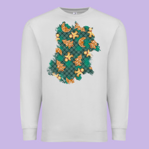 Christmas Gingerbread Cookies Patch Premium Sweatshirt Designed By Bundleandbundleshop