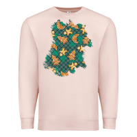 Pale Pink christmas gingerbread cookies patch Premium Sweatshirt - BundleAndBundleShop