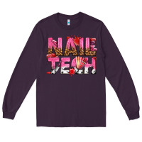 Plum nail tech Long Sleeve Tee - texasbilliewilder