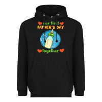 Black our first father's day together and baby bottle Heavyweight Hoodie - HRA Design Shop