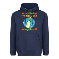 Our First Father's Day Together And Baby Bottle Heavyweight Hoodie | Teevron