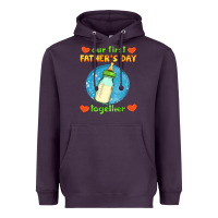 Plum our first father's day together and baby bottle Heavyweight Hoodie - HRA Design Shop