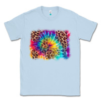 Dusty Blue leopard tie dye background Classic Tee - Zillion Design Studio