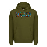 Army Green nana cowhide sunflower Premium Hoodie - Jasminsmagicworld