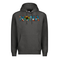 Charcoal Heather nana cowhide sunflower Premium Hoodie - Jasminsmagicworld