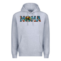 Heather Grey nana cowhide sunflower Premium Hoodie - Jasminsmagicworld