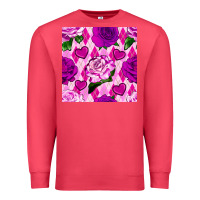 Cardinal valentines day roses and diamond plaid seamless pattern Premium Sweatshirt - BundleAndBundleShop
