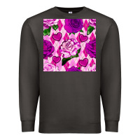 Smoke valentines day roses and diamond plaid seamless pattern Premium Sweatshirt - BundleAndBundleShop
