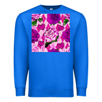True Royal valentines day roses and diamond plaid seamless pattern Premium Sweatshirt - BundleAndBundleShop