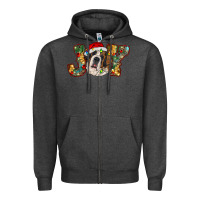 Saint Bernard Christmas Joy, Zipper Hoodie | Teevron