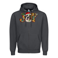 Smoke Saint Bernard Christmas joy, Zipper Hoodie - RanaPortraitStore