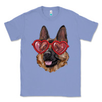 Colony Blue german shepherd with love glasses Classic Tee - RanaPortraitStore