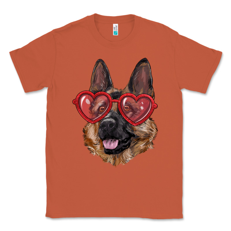 German Shepherd With Love Glasses Classic Tee by RanaPortraitStore | Teevron