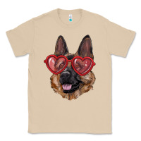 Mushroom german shepherd with love glasses Classic Tee - RanaPortraitStore