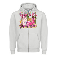 Dove Grey cowgirl summer Zipper Hoodie - texasbilliewilder