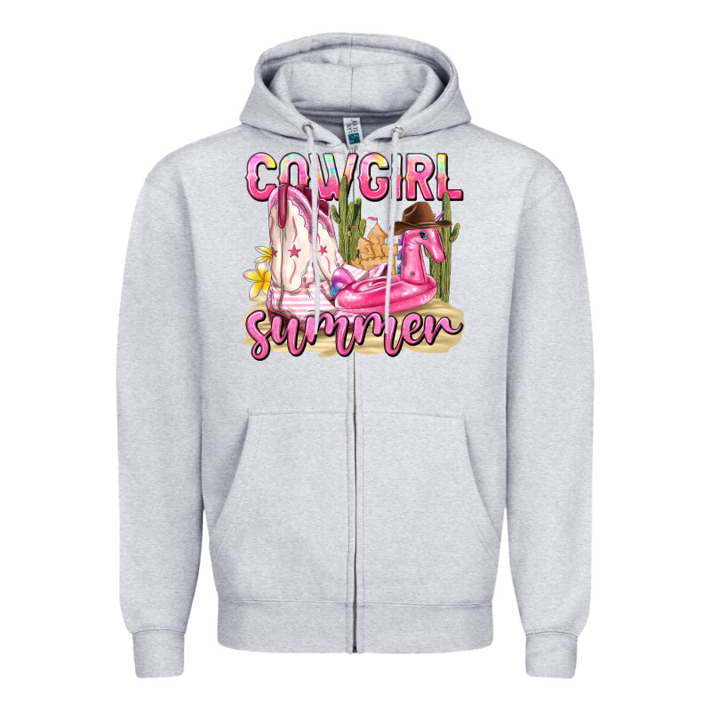 Cowgirl Summer Zipper Hoodie by texasbilliewilder | Teevron