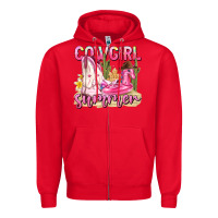Red cowgirl summer Zipper Hoodie - texasbilliewilder