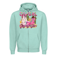 Seafoam cowgirl summer Zipper Hoodie - texasbilliewilder