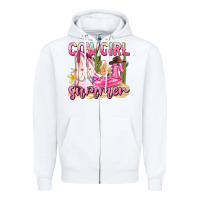 White cowgirl summer Zipper Hoodie - texasbilliewilder