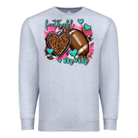 Heather Grey football mom Premium Sweatshirt - AdoDesignShop