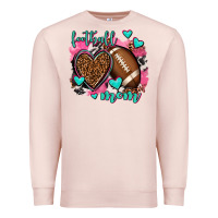 Pale Pink football mom Premium Sweatshirt - AdoDesignShop