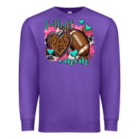 Purple football mom Premium Sweatshirt - AdoDesignShop