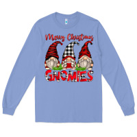 Colony Blue merry christmas gnomies Long Sleeve Tee - Zillion Design Studio