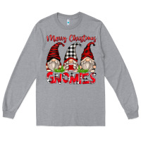Heather Grey merry christmas gnomies Long Sleeve Tee - Zillion Design Studio