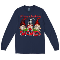 Navy merry christmas gnomies Long Sleeve Tee - Zillion Design Studio