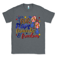 Charcoal Heather flip flops fireworks and freedom Classic Tee - texasbilliewilder