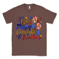 Chestnut flip flops fireworks and freedom Classic Tee - texasbilliewilder
