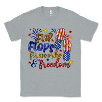 Heather Grey flip flops fireworks and freedom Classic Tee - texasbilliewilder