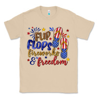 Mushroom flip flops fireworks and freedom Classic Tee - texasbilliewilder